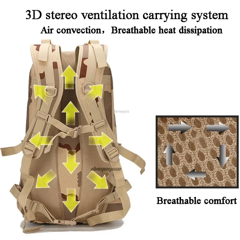 Mochilas tácticas al aire libre impermeables deportes Camping senderismo caza bolsas grandes Molle - imagen 5