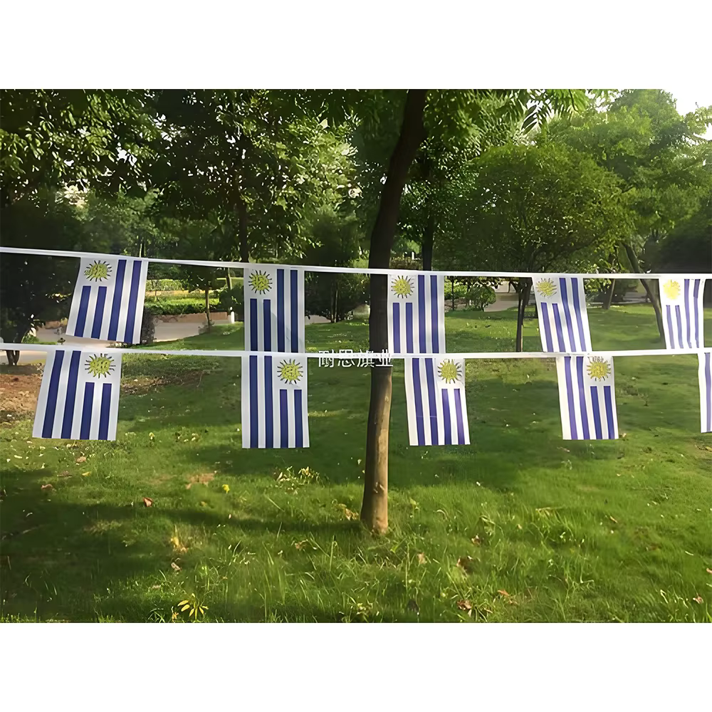 Banderín de señalización Uruguay en hilo – guirnalda decorativa - imagen 2