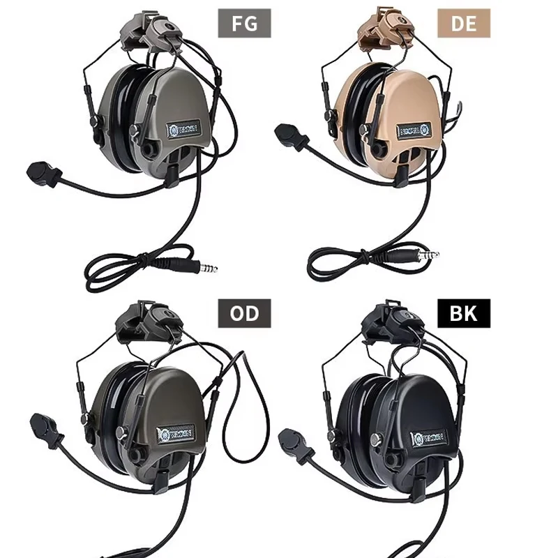 Casco táctico de caza y tiro, auriculares tácticos civiles Sordin, auriculares CS para exteriores con adaptador de riel de 20mm U94 PTT - imagen 4