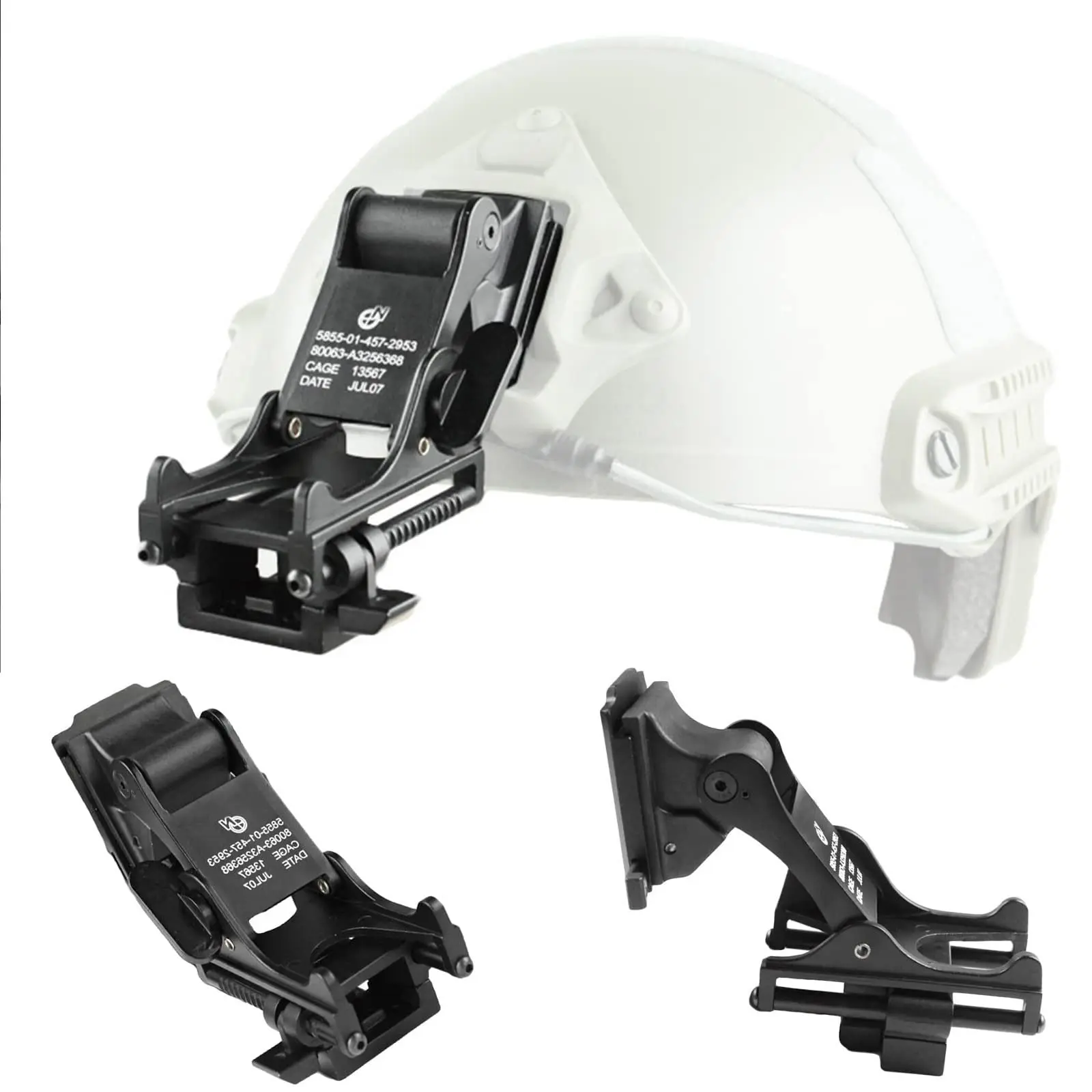 Juego de casco rápido Airsoft, con gafas tácticas, luz y soporte para casco táctico para juego Cs, caza, Paintball, Cosplay - imagen 5