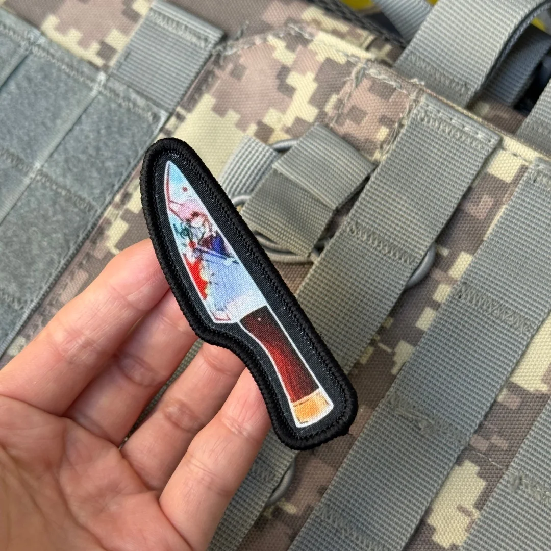 Parche con insignia de moral divertida de Chica de Anime "Yuno Gasai", parches de gancho y bucle con estampado táctico militar, pegatina con apliques personalizados para mochila - imagen 3