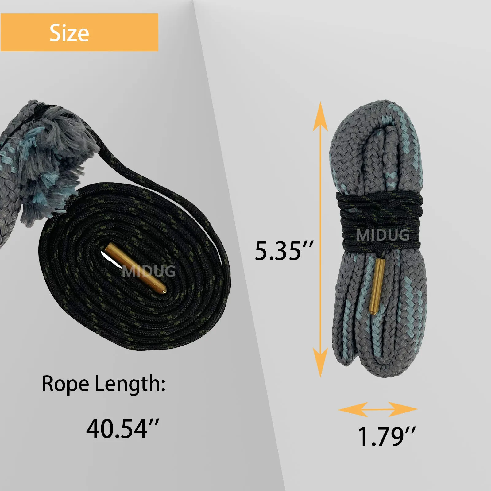 MIDUG.50 Cal.54 Kit de limpieza de pistola calibre limpiador de orificios serpiente para limpieza de pistola de Rifle de largo alcance - imagen 3