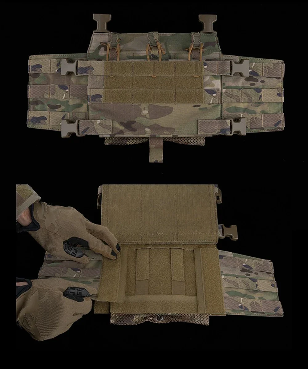 Chaleco táctico de montaje lateral, Panel MOLLE, gancho, soporte de Radio de caza, portador de placa serie R, accesorios para chaleco Airsoft extendido - imagen 5