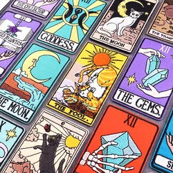 Parches de Tarot de animales de Hip Hop para ropa, parche Fusible de calavera de diamante, parches para planchar para ropa, parche de gato para pegatinas de ropa