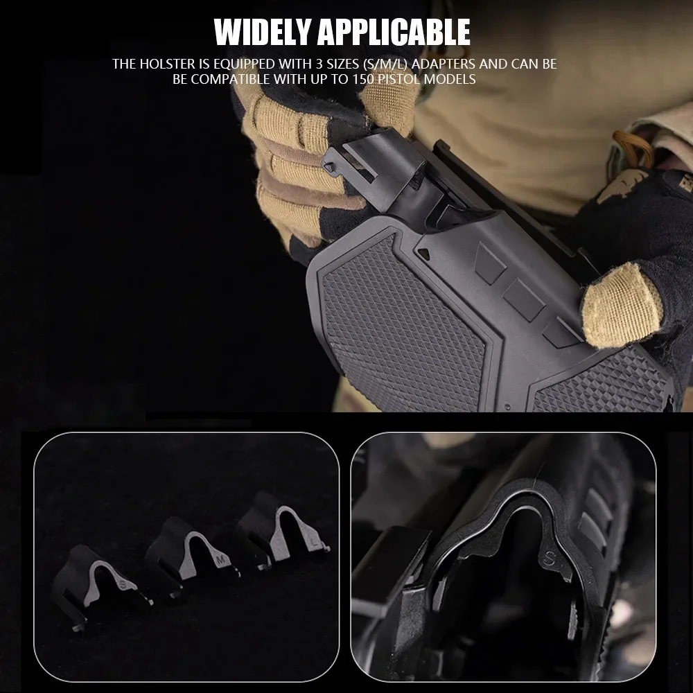 Funda táctica Surefir X300U para linterna, funda Universal para pistola, fundas QLS de rodamiento ligero para Airsoft SIG Glock 17 19 - imagen 4