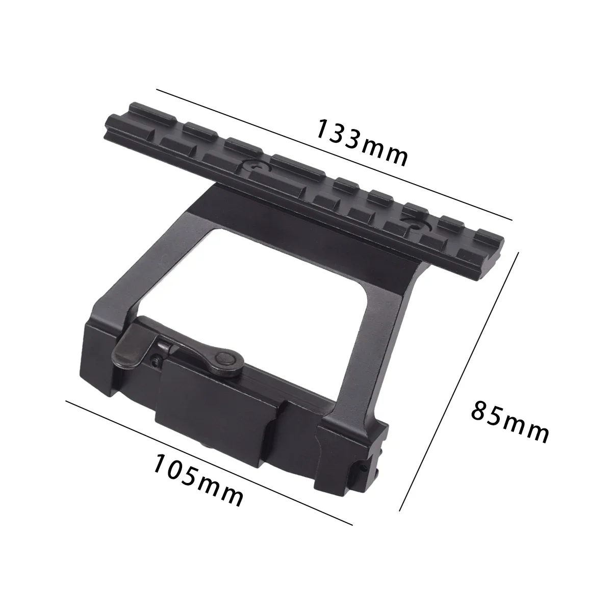 Soporte táctico MI de separación rápida AK para mira lateral para caza AK47 AK74, riel lateral AK, soporte para mira telescópica de punto rojo - imagen 5