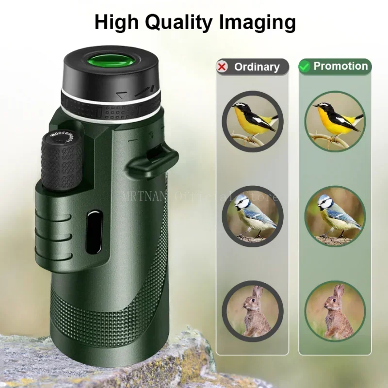 Telescopio plegable portátil con Zoom HD, potente telescopio de larga distancia, 80x100, 5000M, para caza, deportes, Camping al aire libre, Viajes - imagen 4