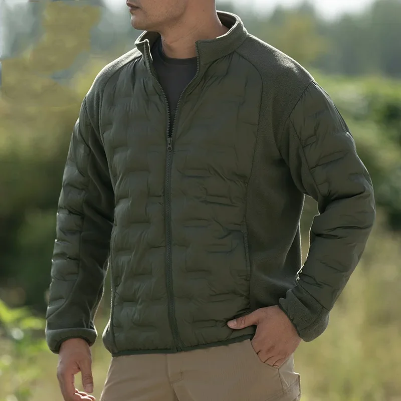 Ropa de algodón cálida y resistente al viento para hombres, chaqueta informal de negocios gruesa, chaqueta de asalto con múltiples bolsillos, invierno al aire libre - imagen 2