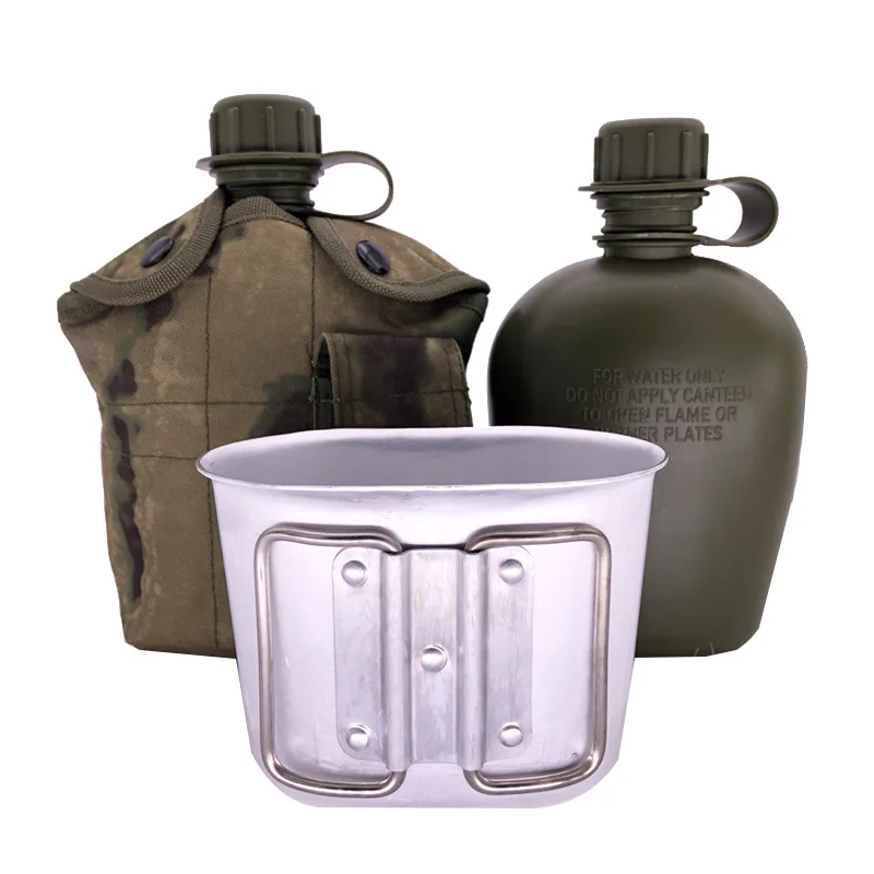 Hervidor de agua militar de gran capacidad para acampar al aire libre, hervidor de supervivencia con tapa para mochilero, senderismo y Camping, 1 litro - imagen 4