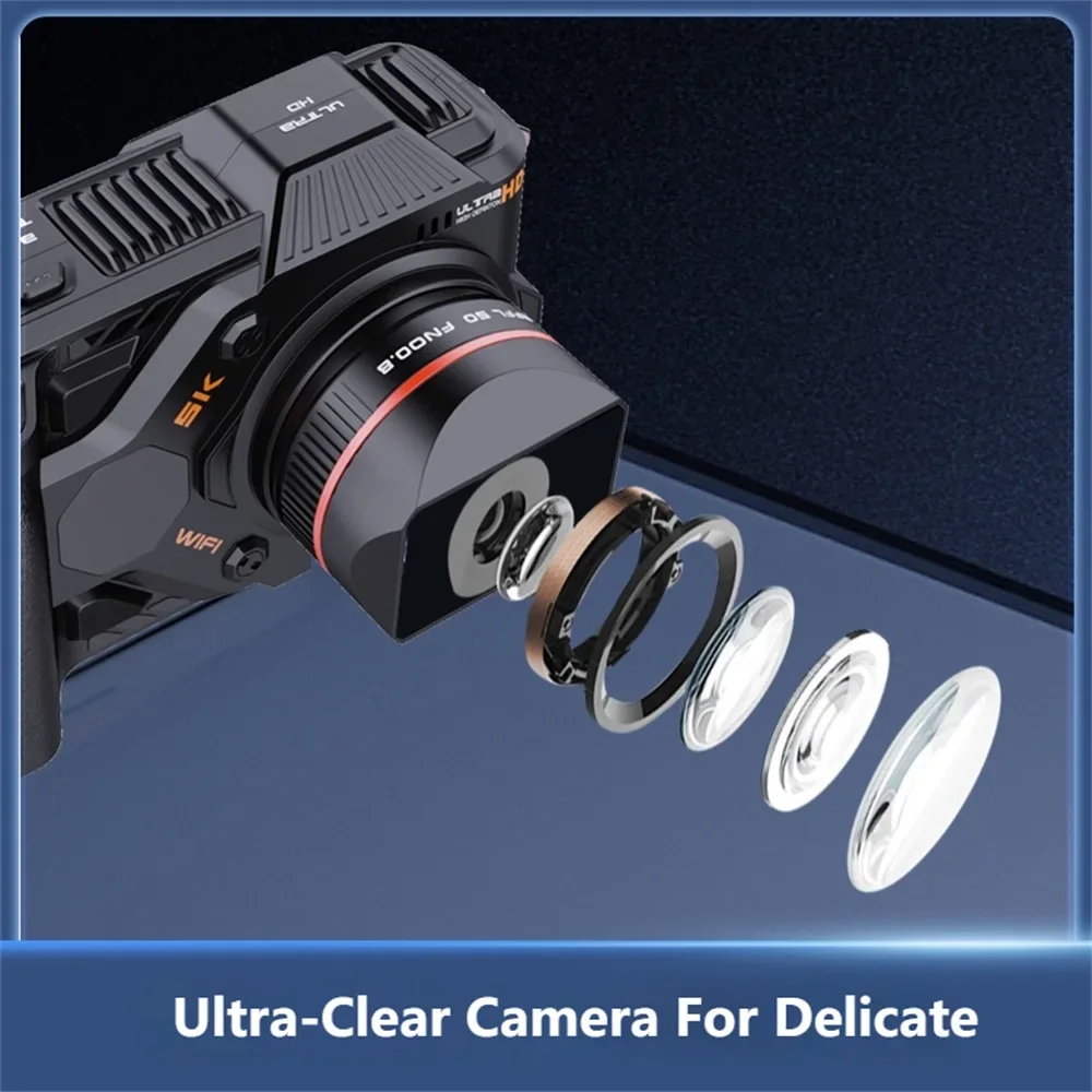 Cámara Digital SLR NVC100, telescopio Monocular de visión nocturna infrarroja a todo Color, 4K, 52MP, HD, WIFI, Zoom 50X, 500M, para acampada - imagen 3