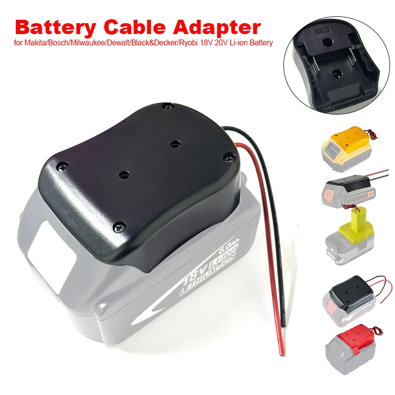 Adaptador de batería DIY para Makita/Bosch/Milwaukee/Dewalt/Ryobi 18V batería de iones de litio DIY adaptador de rueda eléctrica soporte de muelle