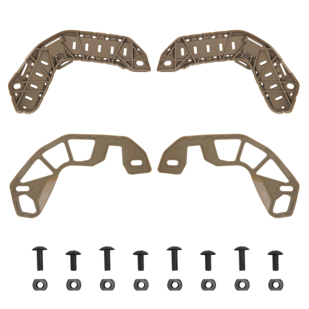 Nuevo Kit de riel de montaje para casco mejorado de doble capa para caza al aire libre para casco de corte alto rápido, agujero de abrazadera para máscara táctica - imagen 4
