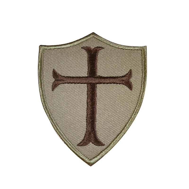 Parche bordado Templarios cruzadas – gancho y bucle para ropa - imagen 4