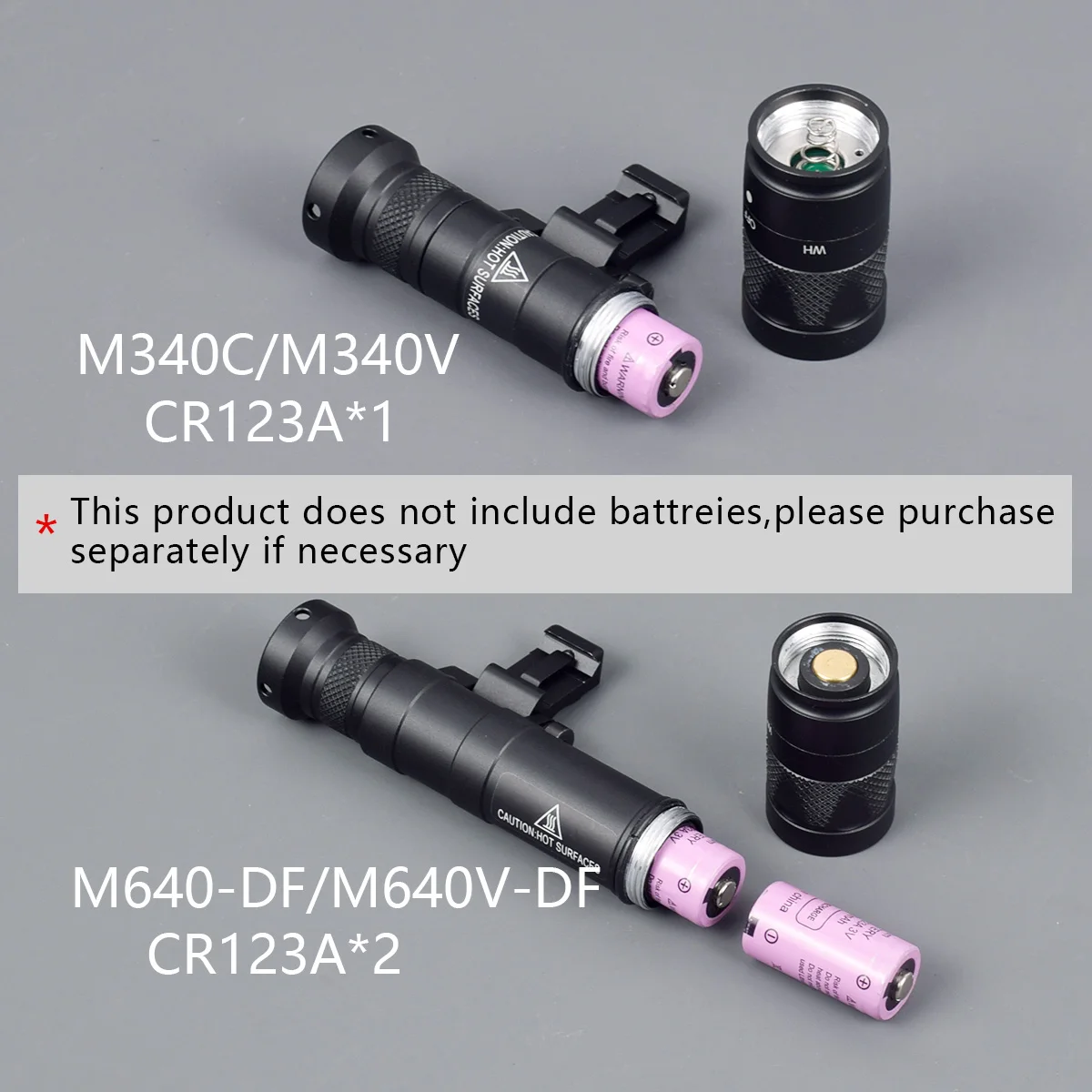 Linterna táctica Surefire M340 DF M640 SF, luz Led de explorador M340C, riel Picatinny de 20mm, montaje M LOK, lámpara de caza Airsoft - imagen 5