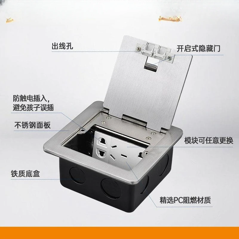 Lanrilan inoxidable abre una red de ordenador con cinco agujeros impermeables insertados en el lateral y ocultos en el suelo. - imagen 3