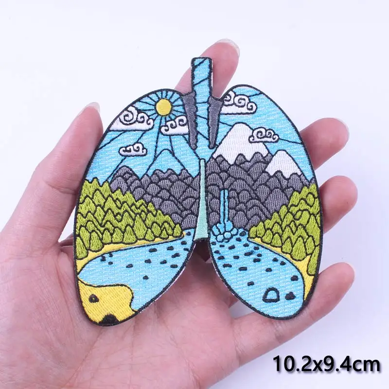 Parche para el desierto/Camping, parches termoadhesivos para planchar para ropa, mochilas, chaquetas, bordado/parche de costura Fusible - imagen 4