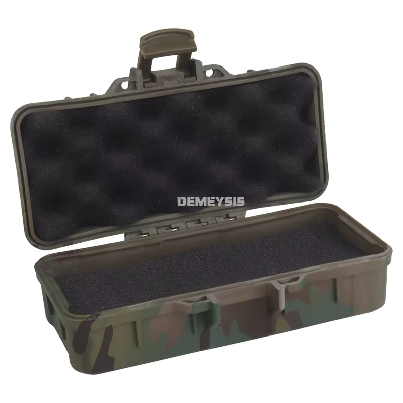 Estuche rígido para herramientas tácticas, linterna Airsoft para tiro al aire libre, caja de tienda láser, funda protectora acolchada de espuma personalizable, 15,2x6,3 cm - imagen 2