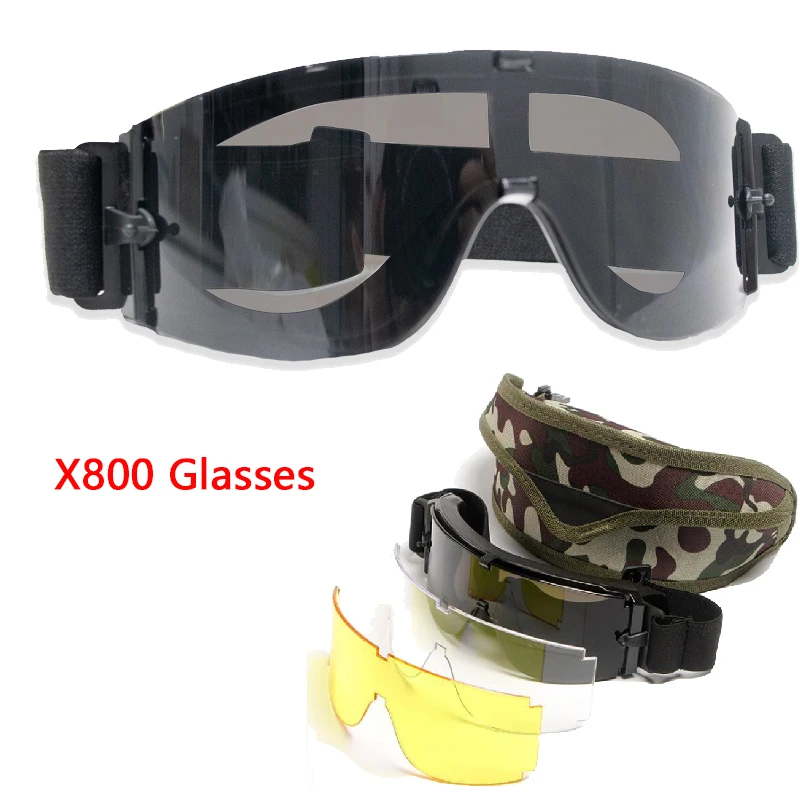 Gafas tácticas militares X800, gafas de sol con protección contra el viento y los rayos UV, gafas de tiro con balas de Color para caza del ejército - imagen 2