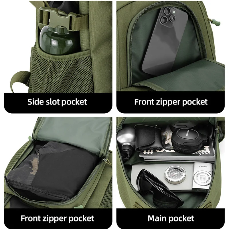 Mochila táctica para acampar para hombre, suministros de viaje, bolsa Molle, mochila para escalada al aire libre, senderismo, mochila grande para entrenamiento de caza deportiva - imagen 5