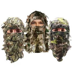 Sombrero camuflaje ghillie 3D con hojas - mascara caza silenciosa