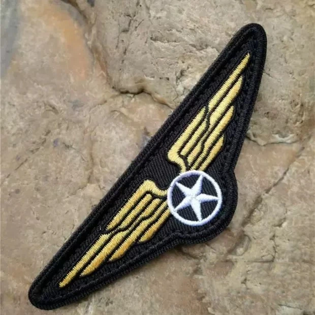 Emblema de pecho de piloto de aviación, parches bordados con gancho, insignia de moral táctica militar, accesorio de ropa, pegatinas de chaqueta voladora - imagen 3