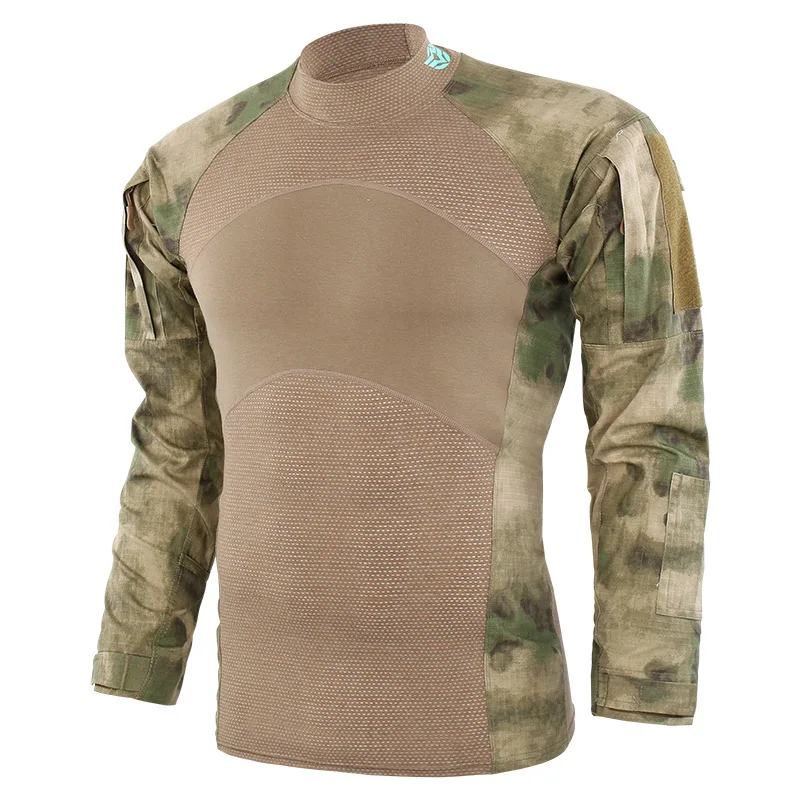 TopTight deportivo para hombre, camisa cómoda de manga larga, ropa de camuflaje militar táctico, traje de entrenamiento de tercera rana, primavera al aire libre - imagen 5