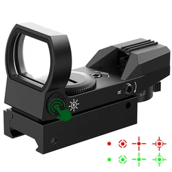 Mira de punto rojo táctica mejorada con retícula ajustable reflex