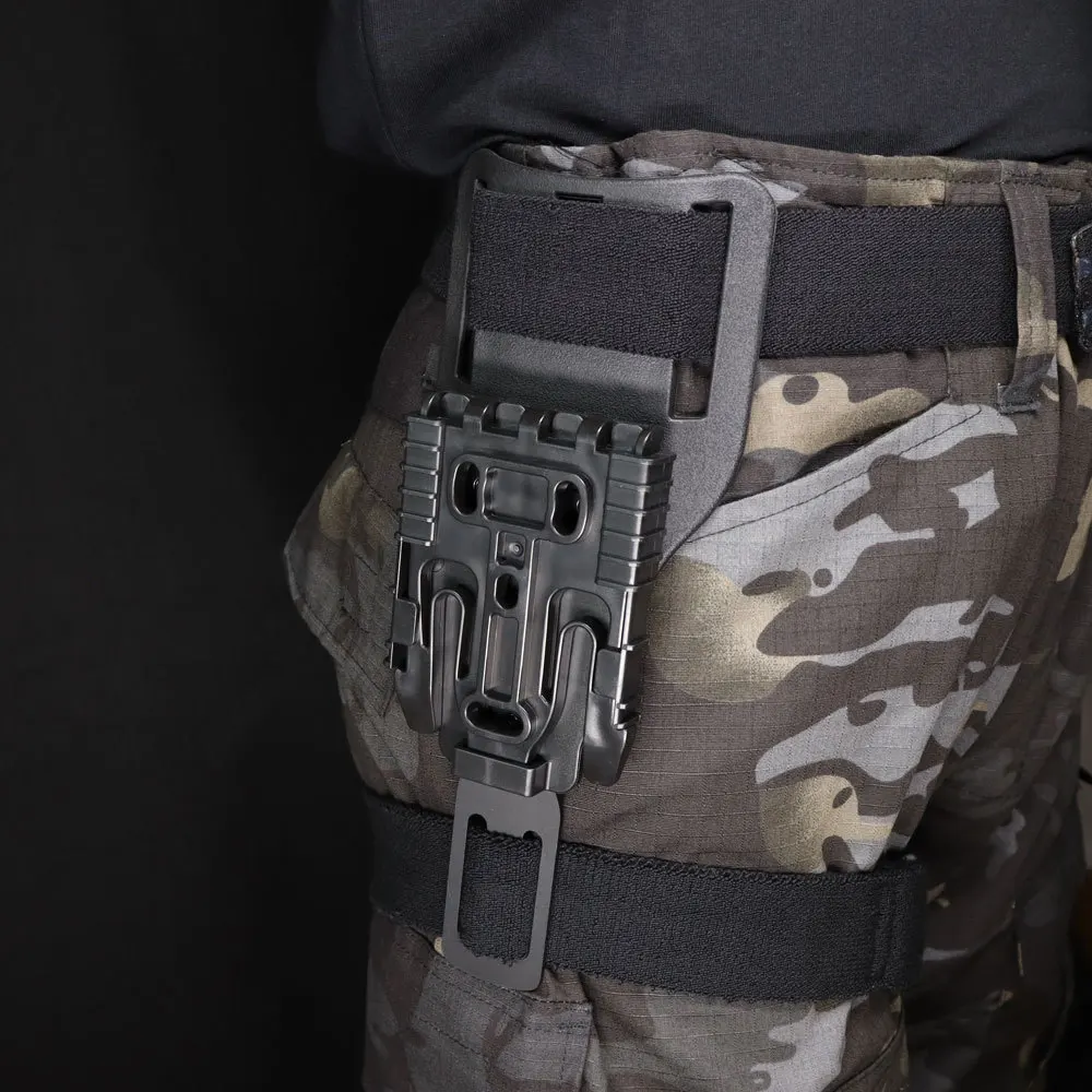Kit de sistema de bloqueo rápido QLS, adaptador de funda para pierna caída, lazo para cinturón de paseo medio con horquilla de bloqueo y placa receptora - imagen 4