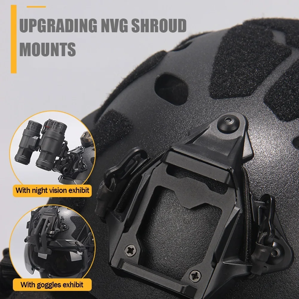 Juego de casco táctico con placa protectora, linterna, gafas, máscara, auriculares, luz de señal de montaje L4G24, bolsas de batería modelo PVS31 NVG - imagen 4