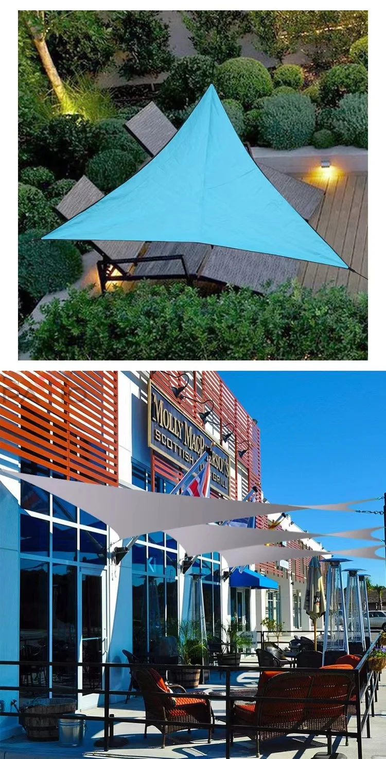 Toldo de vela de sombra impermeable para jardín, refugio de protección solar con bloqueo UV 95%, dosel para Patio, jardín, Patio trasero, piscina de Camping - imagen 5