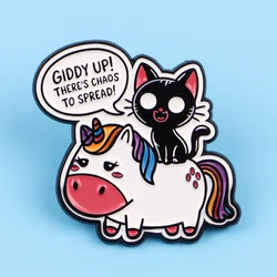 Pin metálico esmalte gato negro – Insignia para mochila o chaleco táctico