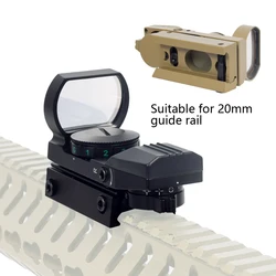 Mira táctica holográfica punto rojo y verde 20mm rail MOLLE