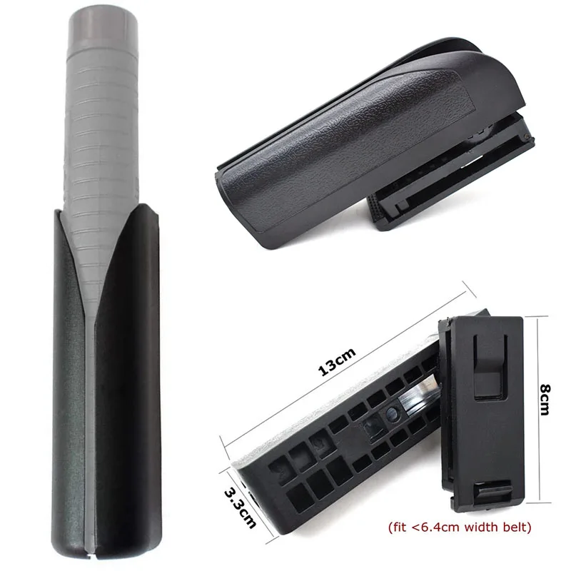 Funda para bastón retráctil con rotación táctica, soporte Universal para bastón de autodefensa, funda para linterna en aerosol, bolsa para esposas - imagen 3