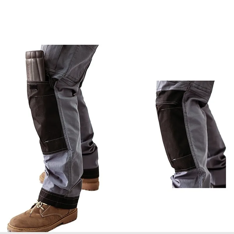 Pantalones Cargo Overol para Hombre, ropa de trabajo con múltiples bolsillos para senderismo al aire libre, pantalones para correr, pantalones de trabajo para Hombre con rodilleras - imagen 5