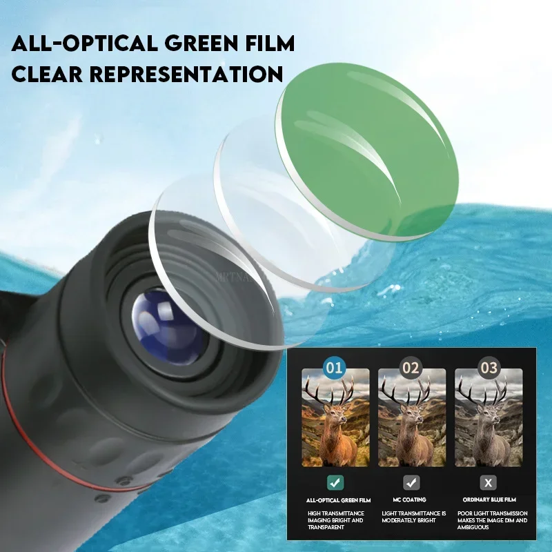 Telescopio Monocular portátil para teléfono móvil, minitelescopio HD de 2000x25 con soporte para acampar al aire libre, caza y observación de aves - imagen 5