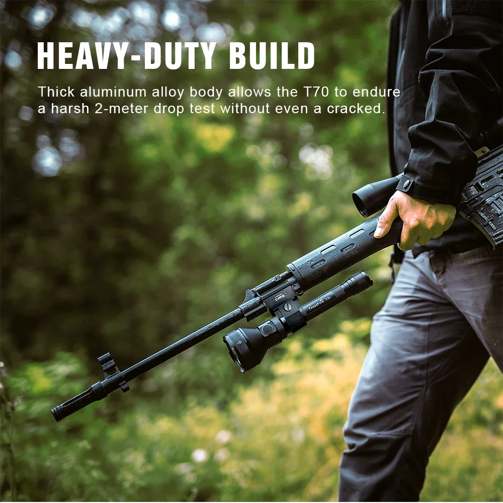 Trustfire T70 18650 2300lm linterna LED linterna de caza luz recargable Ultra potente lámpara táctica de Camping para exteriores - imagen 5