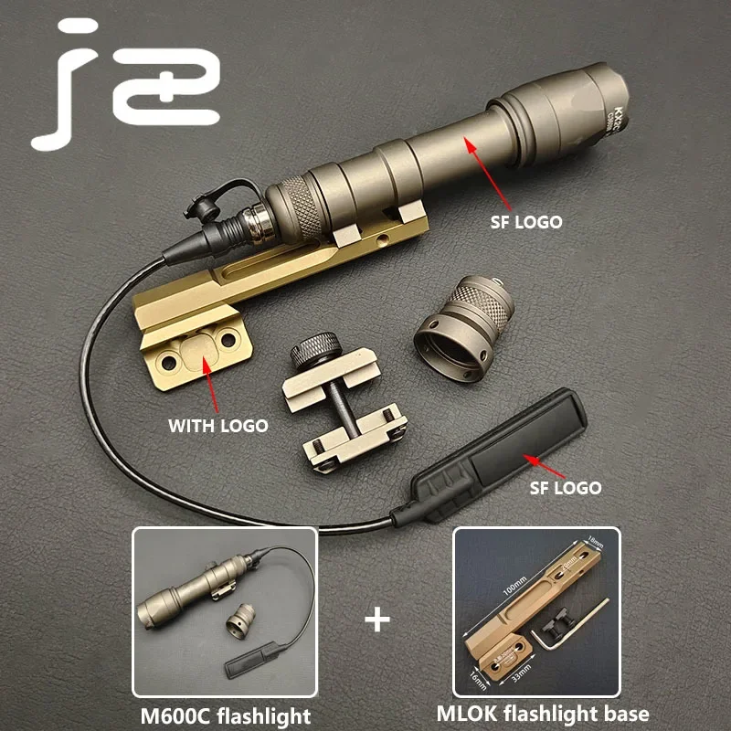 AIrsoft Tactics SF M600C M300C linterna momentánea/encendido LED luz blanca M300 M600 armas de caza juego de Base de antorcha - imagen 2