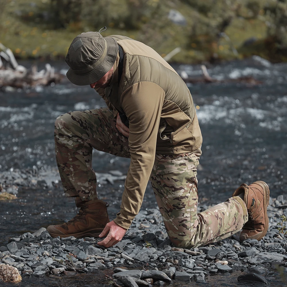 Emersongear Chaqueta térmica de nailon de capa media para hombre para esquiar, senderismo, acampar, abrigo de invierno cálido a prueba de viento, deportes al aire libre para ir al trabajo - imagen 5