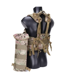 Chaleco táctico MOLLE camuflaje woodland profesional