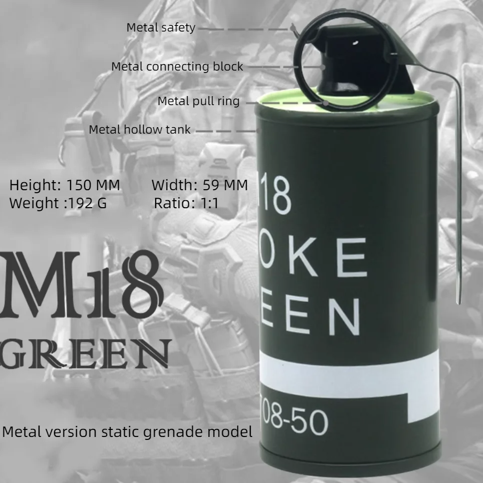 Cilindro de almacenamiento de juguetes de humo, modelo de colección M18, versión de Metal - imagen 3