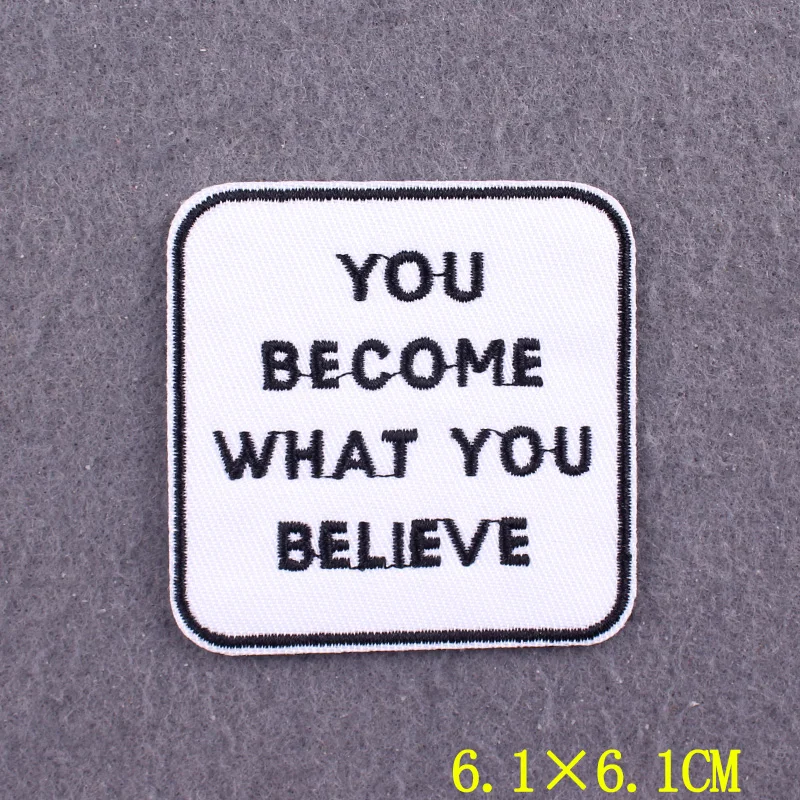 Parche bordado con palabras positivas, parches para ropa, letras DIY, parche para planchar para ropa, insignias con eslogan en accesorio para mochila - imagen 4