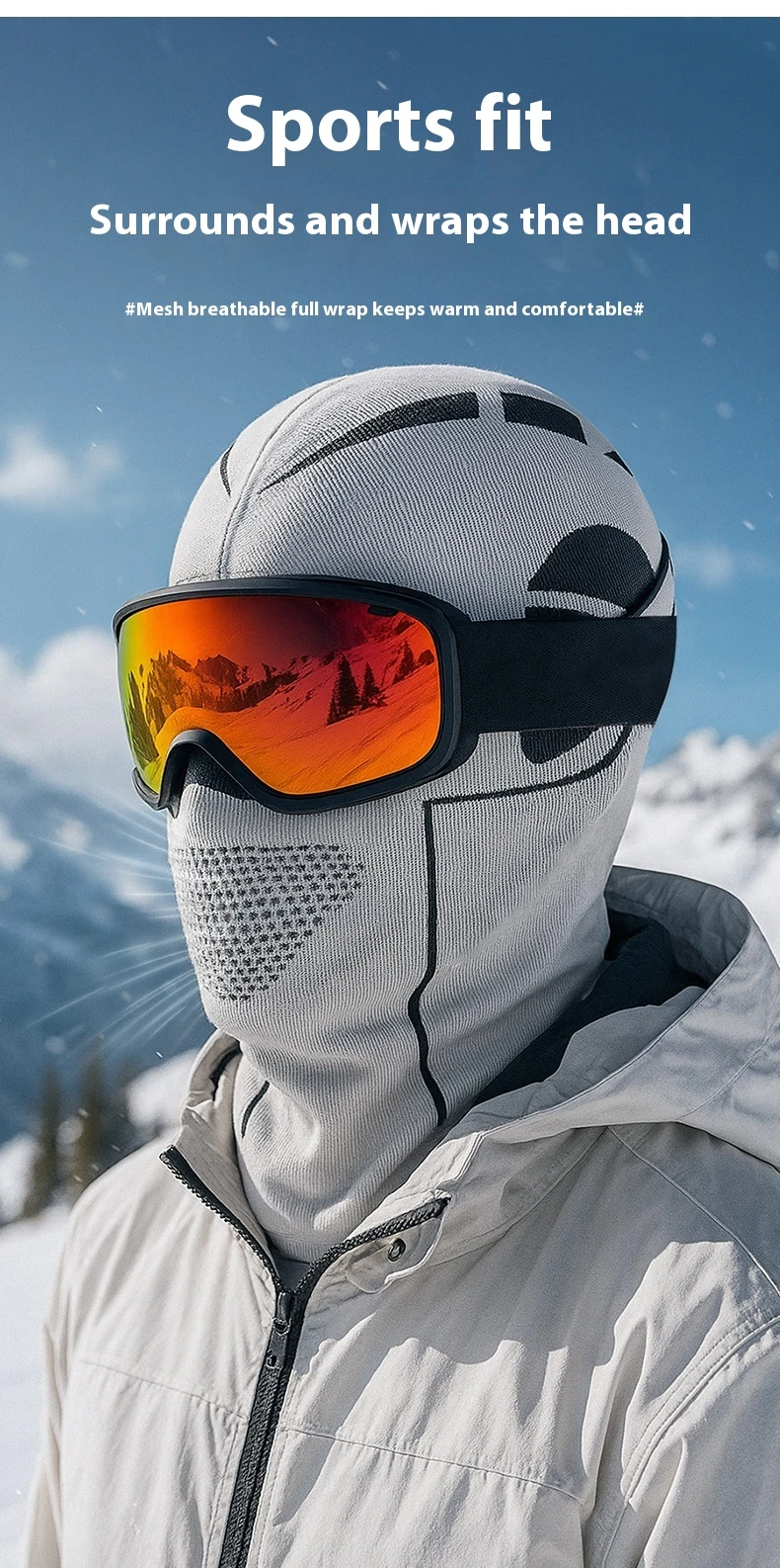 JSJM-bufanda térmica a prueba de frío para hombre y mujer, gorro para esquiar en invierno, pasamontañas, máscara facial completa, para ciclismo al aire libre, pesca, cabeza, casco, forro - imagen 3