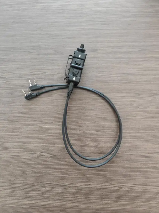 Botón PTT DUAL conector tipo K para auriculares de radio - imagen 2