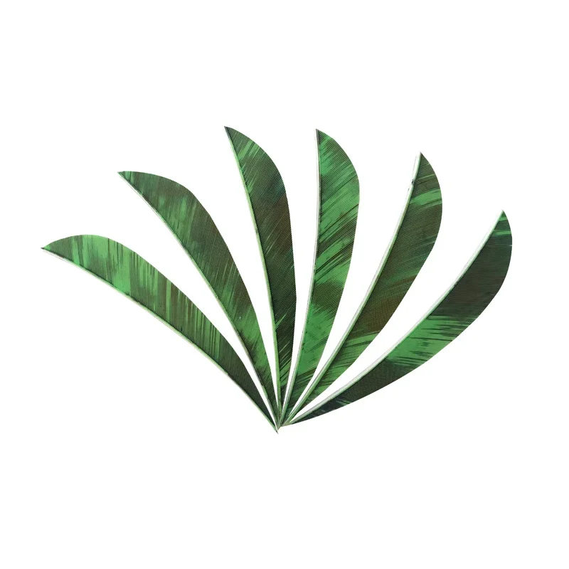 36 Uds 3/4/5 "flecha de plumas de pavo tiro con arco caza aletas de ala derecha arco compuesto flecha DIY - imagen 4