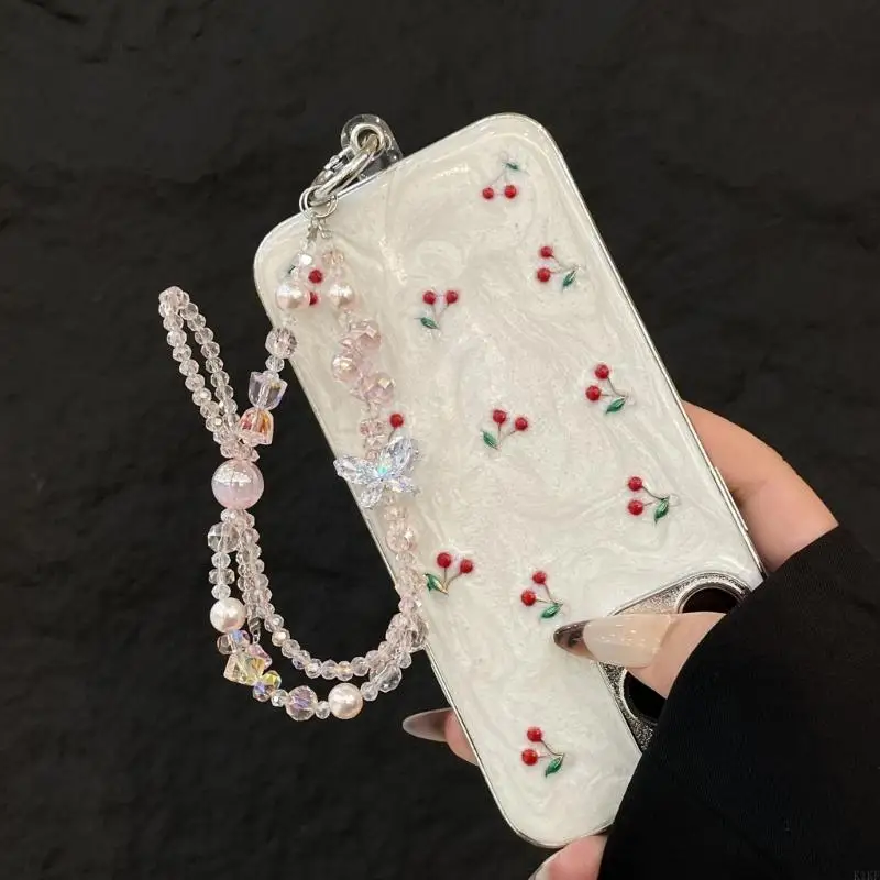 Mujeres Posaborador teléfonos celulares Cabeza colgante Correa bolas cuentas joyería K1KF - imagen 5