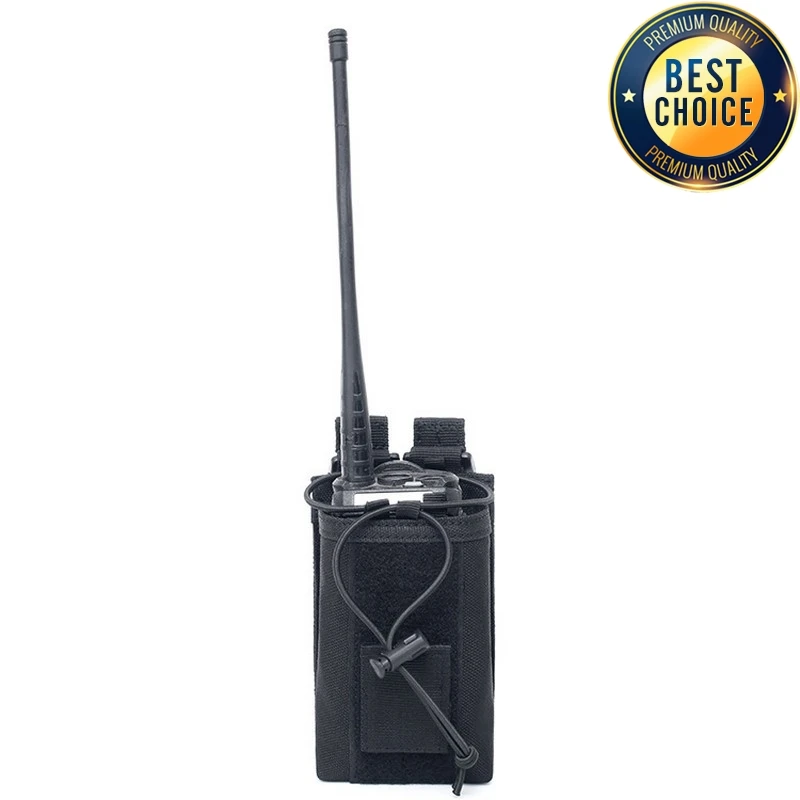 Bolsa para Talkie 1000D para caza al aire libre, bolsa táctica deportiva Molle de nailon para Radio, soporte para Walkie Talkie, bolsillo para revista Mag - imagen 5