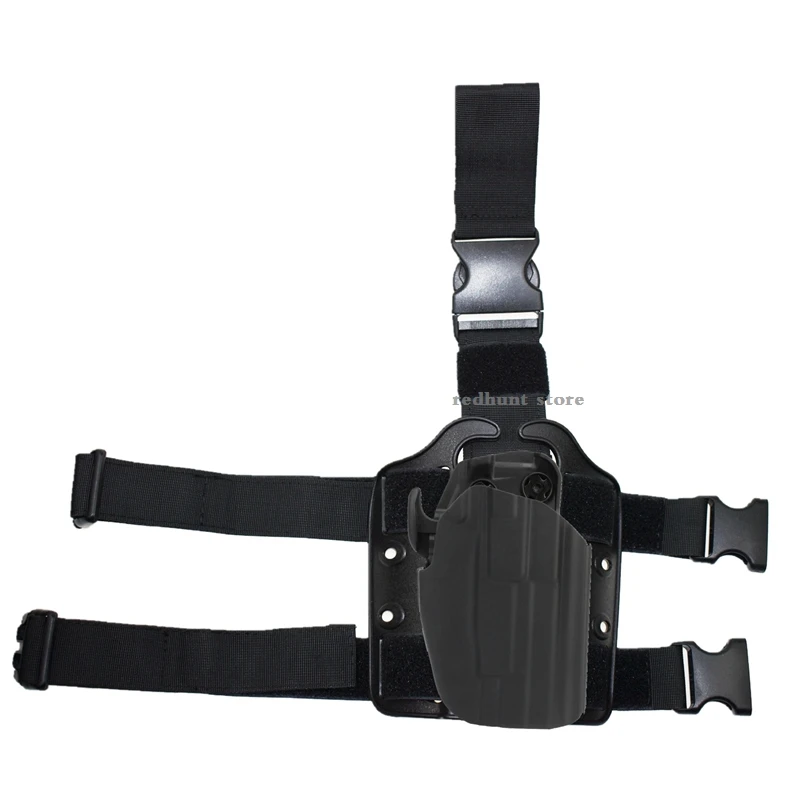 Funda táctica de muslo para mano derecha, funda de pistola de pierna caída de liberación rápida para CS Shooting Glock 38 19 23 H & K USP Compact - imagen 4