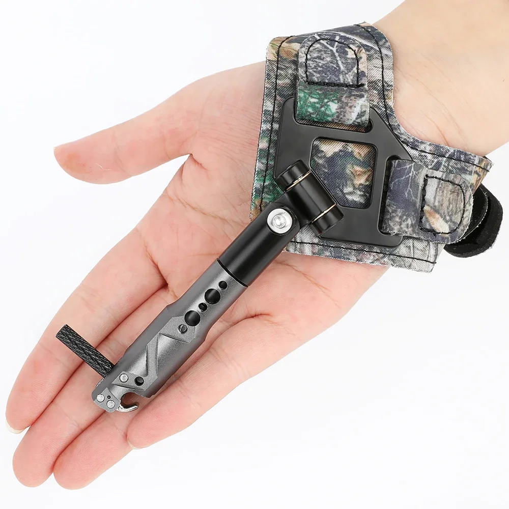 Pinza de arco compuesta de Tiro con Arco ajustable, Ayuda de liberación, muñequera de caza profesional, disparador de pulgar para accesorios de tiro con arco - imagen 5