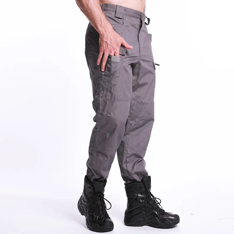 Nuevos pantalones tácticos para hombre, pantalones Cargo impermeables resistentes a la abrasión con múltiples bolsillos, pantalones de entrenamiento para senderismo y escalada al aire libre - imagen 3
