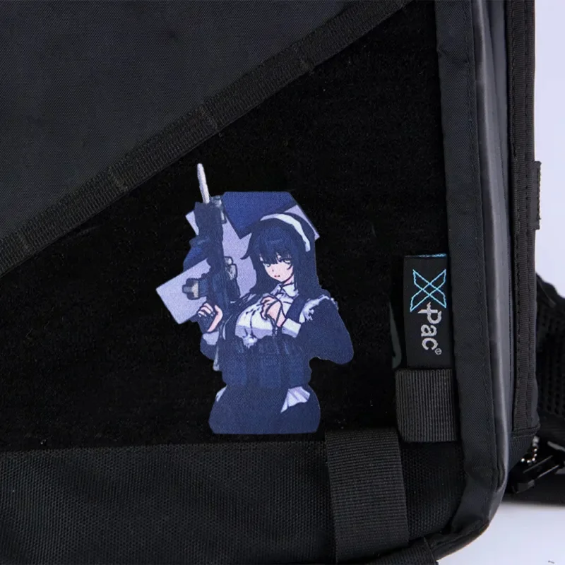 Parche de Chica de Anime, tácticas militares, insignia con estampado de moral, brazalete, gancho y bucle, mochila, ropa, accesorios decorativos, pegatina, brazalete - imagen 5